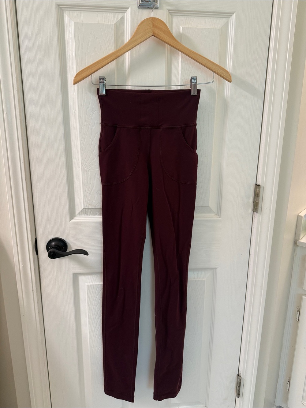 lululemon athletica High-Rise Maroon Leggings with Front Pockets